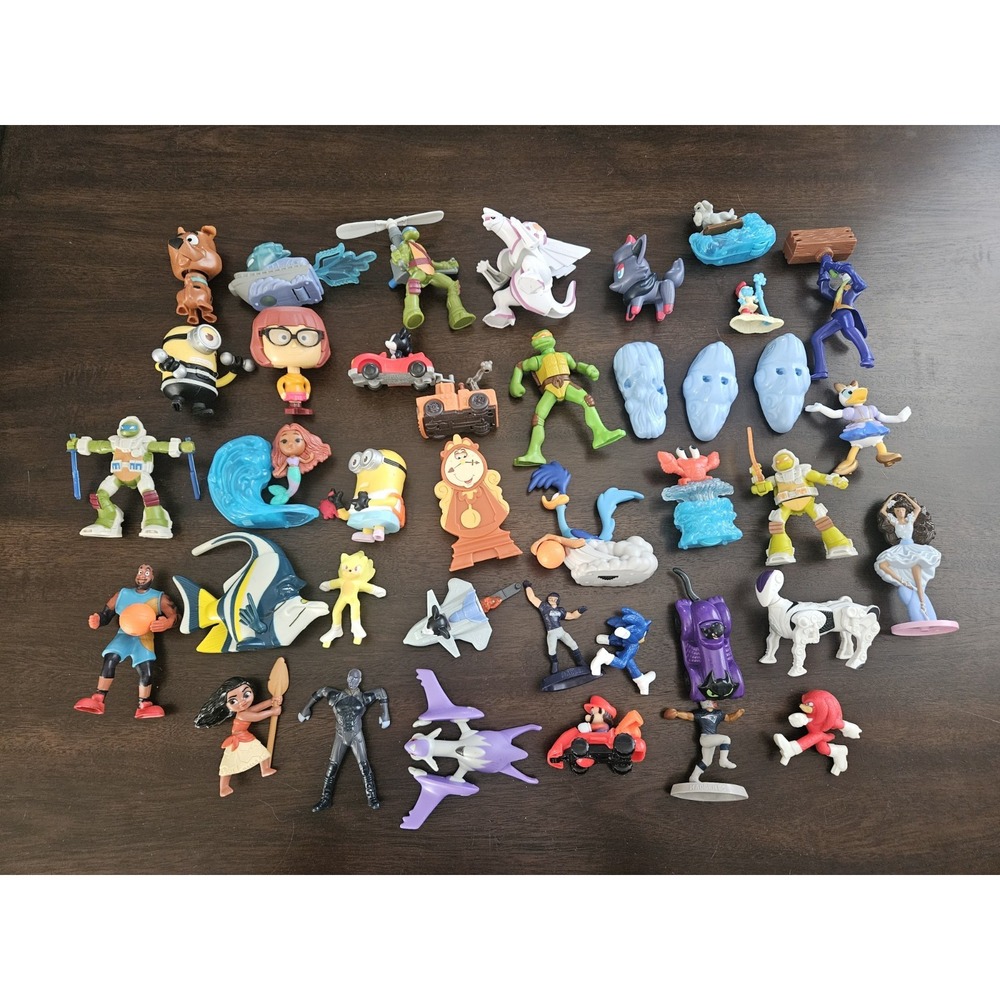 Assorted Lot of McDonald's Happy Meal Toys Lot of 39 Mixed Loose Parts Figures